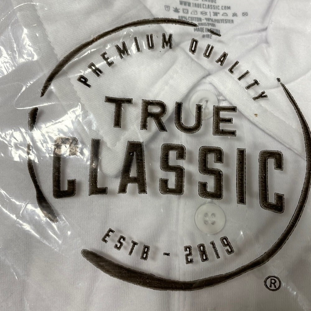 True classic men’s polo size  XXL New in package of 3 - two sets price is per